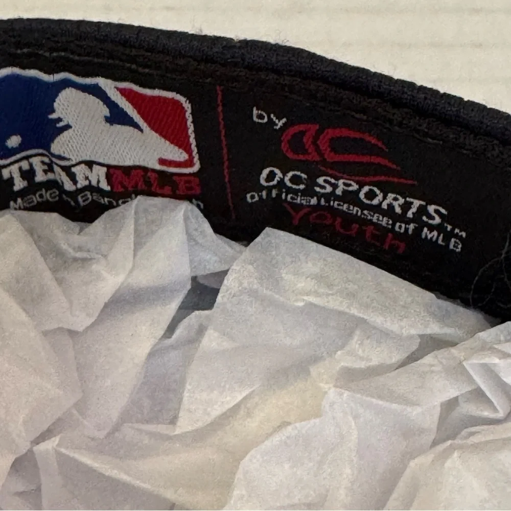 Boston Red Sox Hat Cap Strap Back Blue OC Sports One Size Adjustable